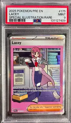 Pokemon Prismatic Evolutions LACEY 175/131 Special Illustration Rare PSA 9 MINT - Image 1