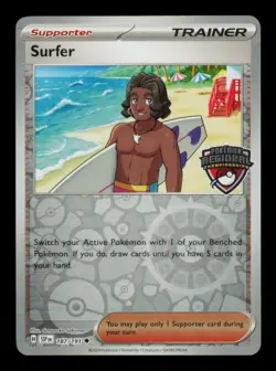 Pokemon Card Surfer 187/191 Surging Sparks Regional Promo Holo NM 2024 - Image 1