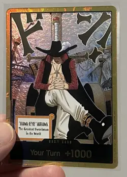 DON!! Dracule Mihawk GOLD Don, One Piece OP14 The Azure Sea's Seven Foil English - Image 2