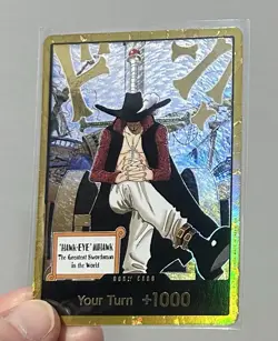 DON!! Dracule Mihawk GOLD Don, One Piece OP14 The Azure Sea's Seven Foil English - Image 4