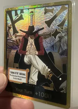 DON!! Dracule Mihawk GOLD Don, One Piece OP14 The Azure Sea's Seven Foil English - Image 5