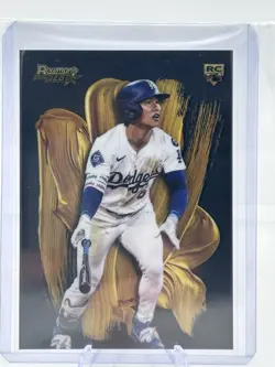 2025 Bowman's Best Hyeseong Kim Strokes of Gold RC Rookie SSP #SG-7 Dodgers - Image 1