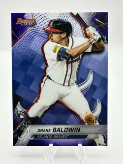 2025 Bowman's Best - Drake Baldwin /250 Rookie Purple Lazer - #60 (RC) - Image 1
