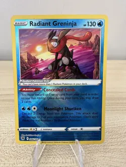 Radiant Greninja 046/189 Holo Rare Pokemon TCG Astral Radiance Nm 1 - Image 1