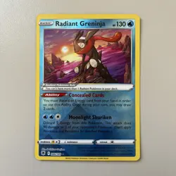 Radiant Greninja 046/189 Holo Rare Pokemon TCG Astral Radiance NM - Image 1