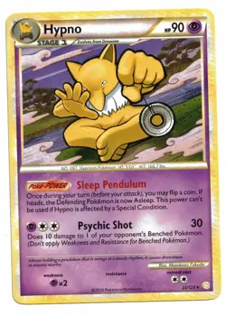 Pokemon Card: Hypno 23/123 HeartGold SoulSilver HGSS Base Set Rare! NM - Image 1
