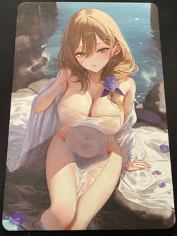 Matchmaker Spicy Waifu NSFW A5 Size Card Board Lisa Genshin Impact Hot Spring - Image 1
