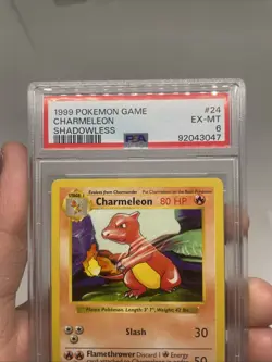Charmeleon 1999 Base Set Shadowless 1st Edition PSA 6 #24 Mint Pokemon Card - Image 2