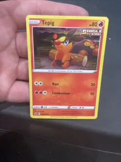 Tepig SWSH172 Black Star Promo Cosmos Holo Rare Pokemon Card - Image 1