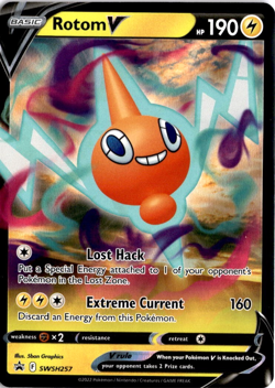 Rotom V - SWSH257 - Pokemon Sword & Shield Promo Ultra Rare Holo Card NM - Image 1