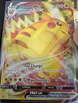 Black Star Promo Pokemon Card, Pikachu Vmax SWSH286 Ultra Rare T1 - Image 1