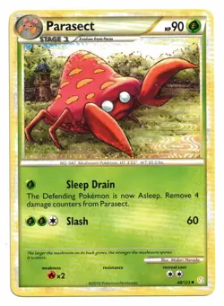 Pokemon Card: Parasect 48/123 HeartGold SoulSilver HGSS Base Set! NM - Image 1