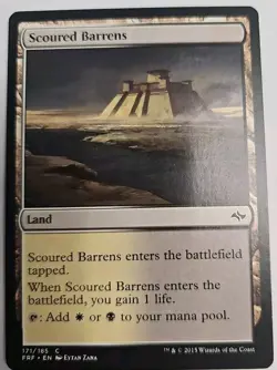 MTG Magic The Gathering Card Scoured Barrens Land Fate Reforged 2015 - Image 1