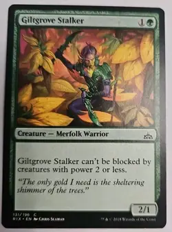 MTG Magic The Gathering Card Giltgrove Stalker Creature Merfolk Warrior Green - Image 1