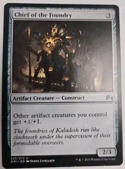 MTG Magic The Gathering Card Chief of the Foundry Artifact Creature Construct - Image 1
