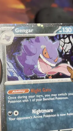 MOON & BODY DOUBLE WHOLE SWIRL 🌀💫 BLEED Gengar 057/091 Halloween Holo Pokemon - Image 2