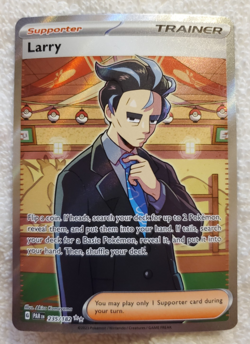 Larry [trainer-supporter] 235/182 RR full art Paradox Rift SV04 Pokemon TCG NM - Image 1