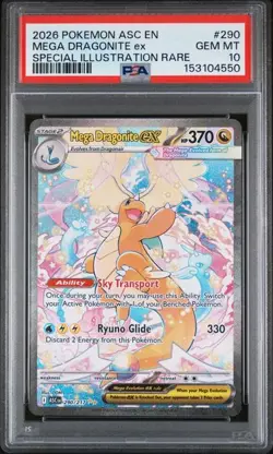 MEGA DRAGONITE EX Ascended Heroes Special Illustration Rare #290 PSA 10 Pokemon - Image 1