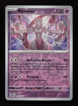 Mewtwo 150/165 Rare 151 Pokemon Reverse Holo Near Mint - Image 1