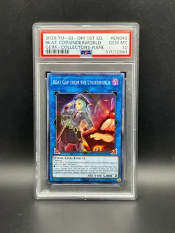 Yugioh PSA 10 GEM Beat Cop from the Underworld GEIM-EN048 Collector's 1st S#2984 - Image 1
