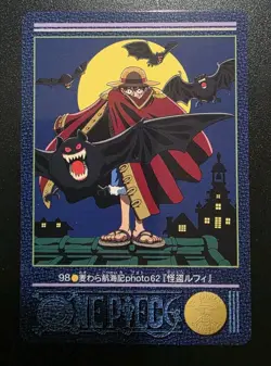 Monkey D. Luffy One Piece Visual Adventure #98 Bandai Carddass 2001 - Image 1