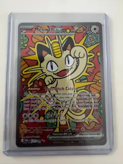 Pokemon TCG : Perfect Order - Meowth Ex 121/088 Special Illustration Rare SIR - Image 1