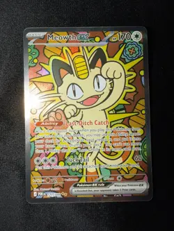Pokemon TCG Meowth ex 121/088 Special Illustration Rare Perfect Order SIR - Image 1