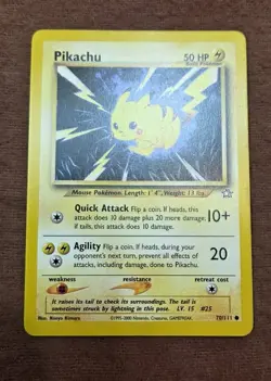 Vintage Rare Pokemon Card Pikachu Common Neo Genesis 070/111 (9-10 Gem Raw) - Image 1