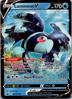 Lumineon V Holo Promo SWSH: Sword & Shield Promo Cards SWSH250 NM - Image 1