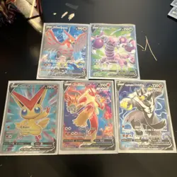 Pokemon TCG V Card Lot Talonflame, Drapion, Victini, Blaziken, Urshifu - Image 1