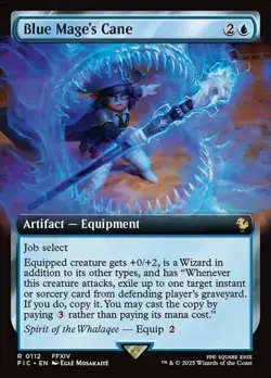 1x Blue Mage's Cane - Foil Extended Art NM Eng MTG - Commander Final Fantasy - Image 1
