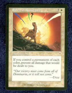SPIRIT OF RESISTANCE rare Invasion Magic the Gathering UNPLAYED NEAR MINT - Image 1