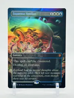 Supreme Verdict Borderless FOIL Commander: Teenage Mutant Ninja Turtles MTG MINT - Image 1