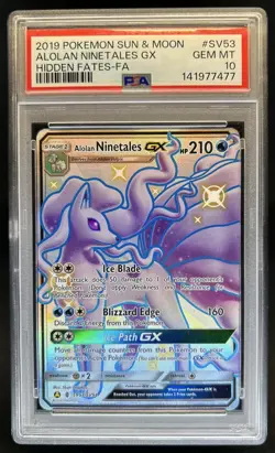 2019 Pokemon SM Alolan Ninetales GX Shiny Vault Full Art #SV53/SV94 PSA 10 - Image 1