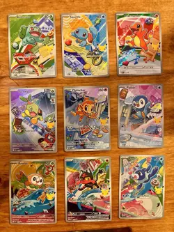 Pokemon 2026 First Partner Illustration Collection Series 1 Promo Set (9 Cards) - Image 1