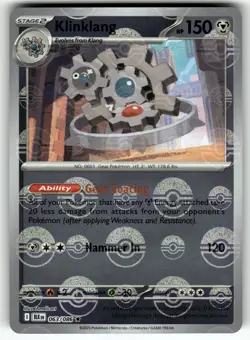 Klingklang (Poke Ball Pattern) 063/086 SV: Black Bolt NM Pokemon Card TCG - Image 1