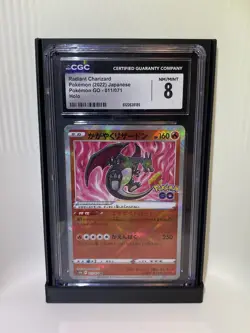 CGC 8 Radiant Charizard 011/071 Kagayaku S10b Pokemon GO Holo Japanese 2022 - Image 1