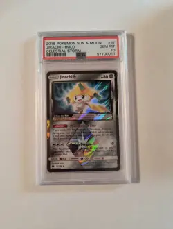 2018 POKEMON SUN & MOON CELESTIAL STORM #97 JIRACHI-HOLO PSA 10 - Image 1