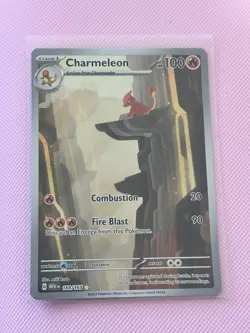 POKEMON CHARMELEON 169/165 MEWEN 2023 100HP COMBUSTION FIRE BLAST TCG CARD - Image 1