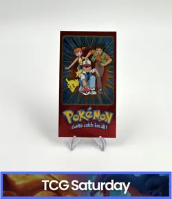 1999 TOPPS POKEMON TV ANIMATION OVERSIZED BOX TOPPER #2 OF 5 ASH & FRIENDS JUMBO - Image 1