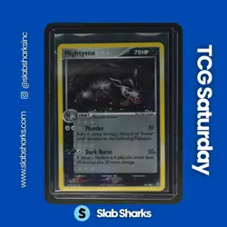 2007 POKEMON EX POWER KEEPERS DARK BLAST THEME DECK PROMO #18/108 MIGHTYENA HOLO - Image 1