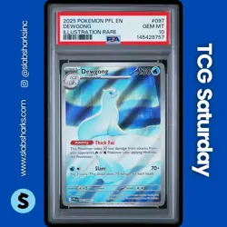 2025 POKEMON PHANTASMAL FLAMES #097/094 DEWGONG ILLUSTRATION RARE PSA 10 - Image 1