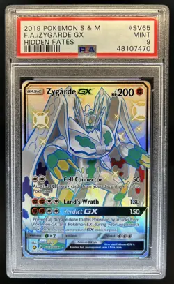 2019 Pokemon SM Hidden Fates Zygarde GX #SV65/SV94 PSA 9 - Image 1