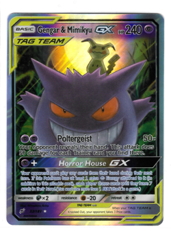 Pokemon Gengar & Mimikyu GX 53/181 Sun & Moon Team Up Tag Team Ungraded MT - Image 1