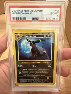 2001 POKEMON NEO DISCOVERY #13 UMBREON-HOLO PSA 6 - Image 1