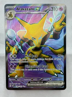 Pokemon Alakazam EX TCG 188/165 Scarlet & Violet 151 Ultra Rare Full Art - Image 1