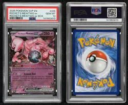 Team Rocket's Mewtwo ex Pokemon Scarlet & Violet Black Star Promo PSA 10 GEM MT - Image 3