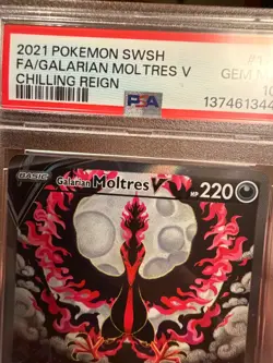 Pokemon SWSH Galarian Moltres V Chilling Reign 177 PSA 10 - Image 4