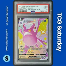 2019 POKEMON SWORD & SHIELD BLACK STAR PROMOS #SWSH099 CROBAT VMAX PSA 9 - Image 1