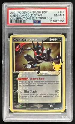 2021 Pokemon SWSH Black Star Promos Greninja #SWSH144 PSA 8 - Image 1